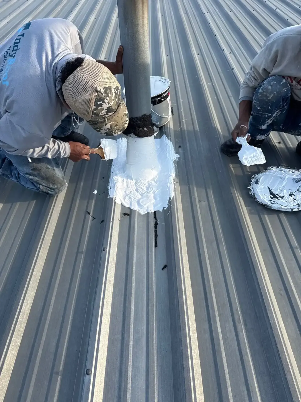 Commercial roof inspection documented in Centerville